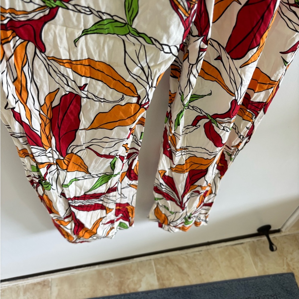 Aloha made me do it tropical print jumpsuit medium Hawaii spring summer - Picture 6 of 8